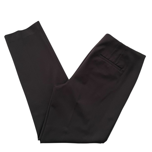 Talbots Pants - Talbots Classic dark brown Dress Pants flat front, tapered leg, side zip Sz: 10